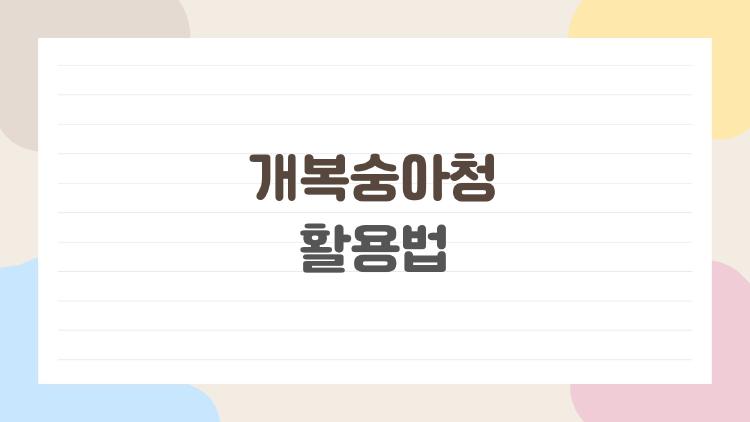개복숭아청 활용법