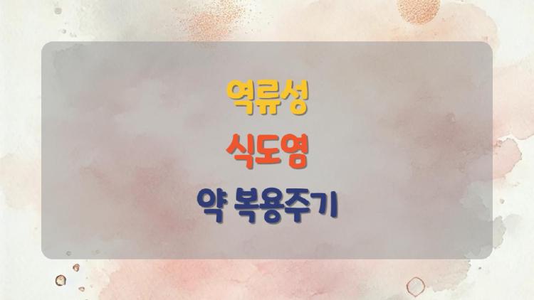 역류성식도염약복용주기