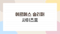 에르메스 슬리퍼 사이즈표, 1cm 차이로 후회한 내 이야기