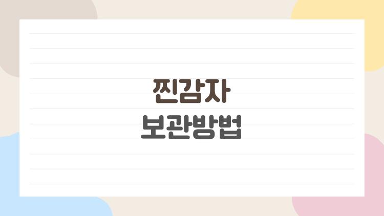 찐감자 보관방법
