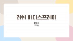 러쉬 바디스프레이 빅, 이 향에 중독된 이유가 뭐야?