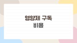 영양제 구독 비용, 3만 원대로 끝낼 수 있을까?