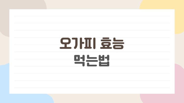 오가피 효능 먹는법