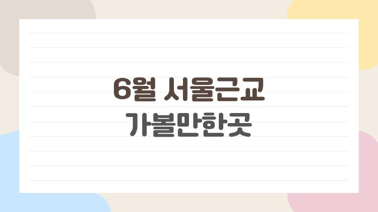 6월 서울근교 가볼만한곳, 장마 전 수국 터널에 반할 숨은 명소들
