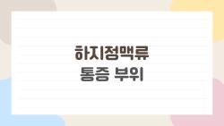 하지정맥류 통증 부위, 밤 쥐나는 이유가 이거였어