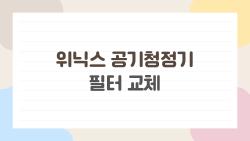 위닉스 공기청정기 필터 교체, 정품 vs 호환 진짜 차이?